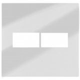 Placa 2 Módulos Separados com Suporte 4x4 - RECTA Espelhada Gloss